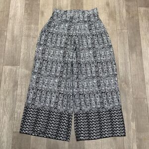 Womens‎ Flora Wide Leg Gypsy Aztec Geometric Lightweight Pull On Pants